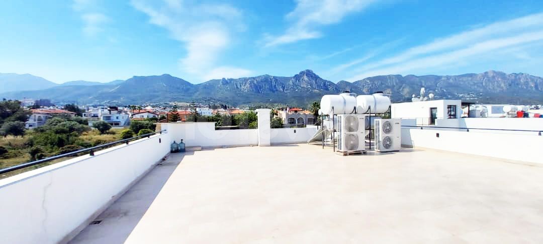 Cyprus, Kyrenia, 3+1 Flat for Sale with Communal Pool, Full Sea View, Spacious Area in Olive Grove