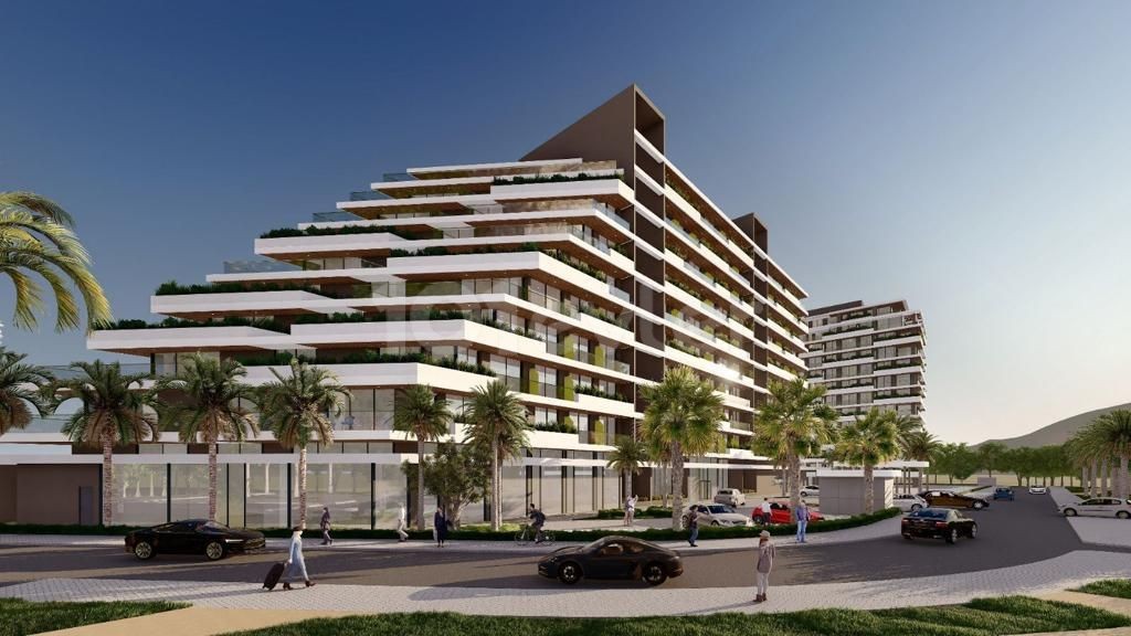 فرصت سرمایه گذاری در قبرس Iskele Long Beach.. 1+0 آپارتمان برای فروش در پروژه Grand Sapphire