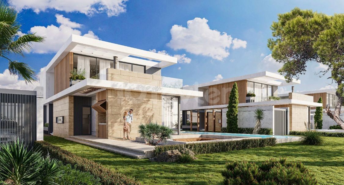 Kıbrıs Girne Çatalköy Bölgesinde  Site İçerisinde Özel Havuzlu Lux 4+1 Villalar