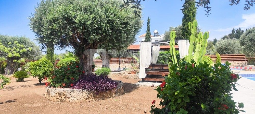 4+1 Villa zu vermieten mit privatem Pool und Landschaft in Çatalköy, Kyrenia