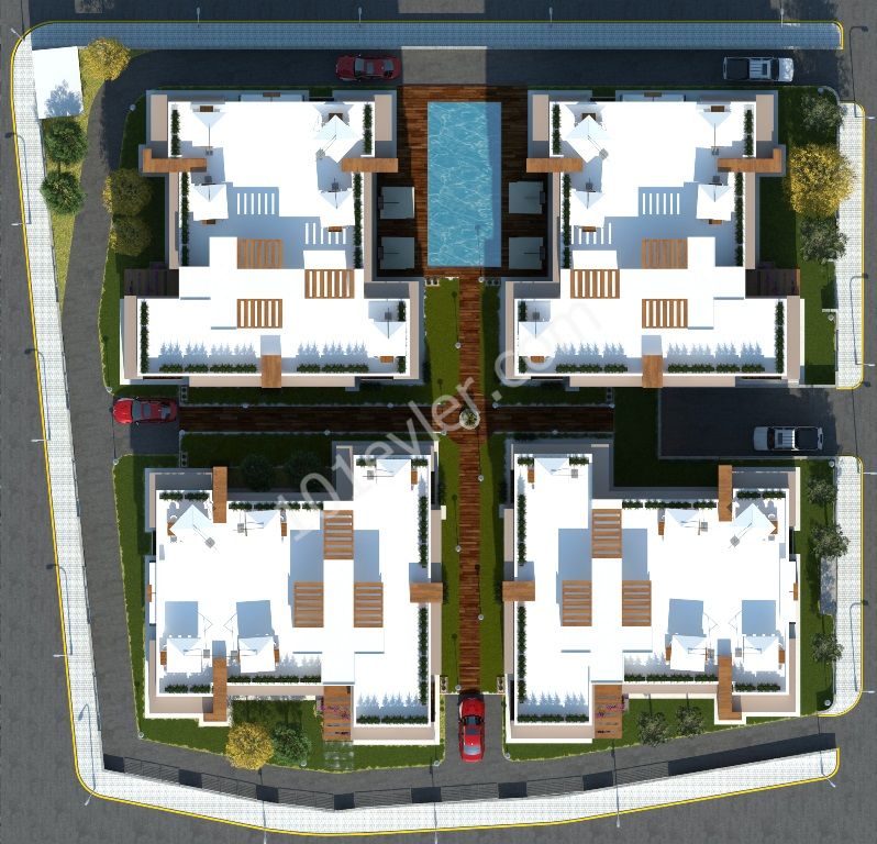 2 Bedrooms Lux Flats For Sale in Kyrenia City Center