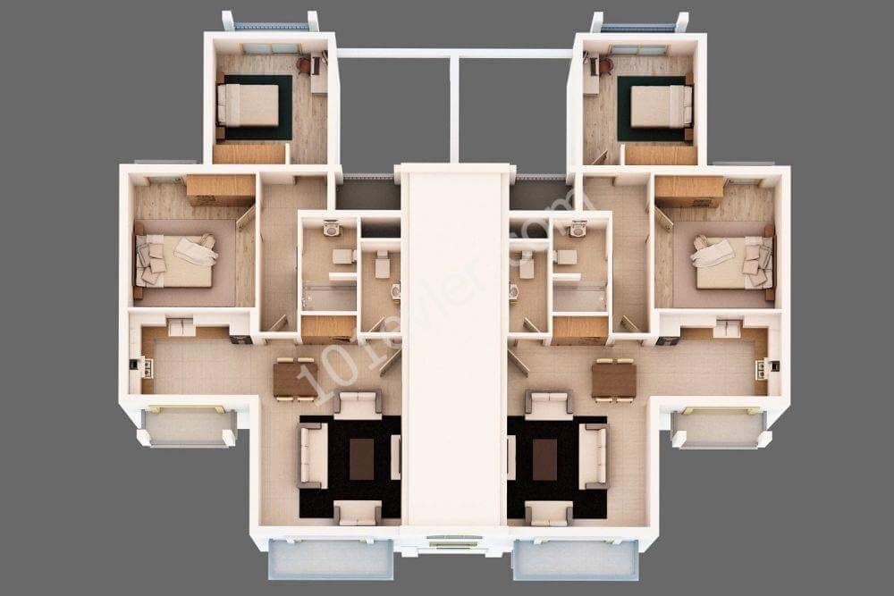 LAPTA DA 2+1 HAVUZLU SİTE DE SON  52.900 STG FİYATLI DAİRE