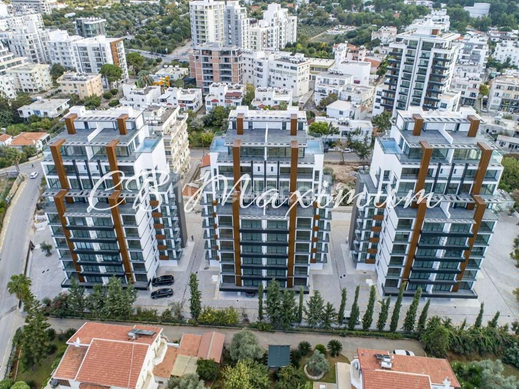 2 + 1 Apartments Made in Turkish for Sale On the Site with Modern Architecture in the Center of Kyrenia ** 