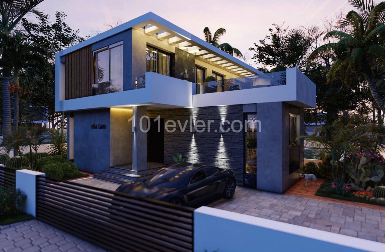 EXKLUSIVE UND EINZELDESIGN-LUXUSVILLA ZUM VERKAUF IN YENIBOGAZICI ***LLOGARA 265.000*** ** 