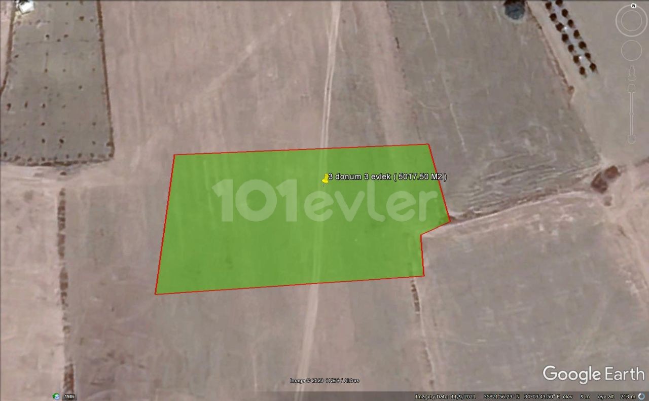 BAFRA    3 DONUM 3 EVLEK ( 5017 M2 )       ***£29.000 STG PER DONUM ***     LAND FOR SALE