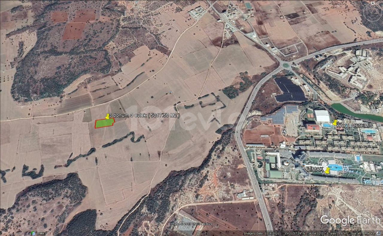 BAFRA    3 DONUM 3 EVLEK ( 5017 M2 )       ***£29.000 STG PER DONUM ***     LAND FOR SALE