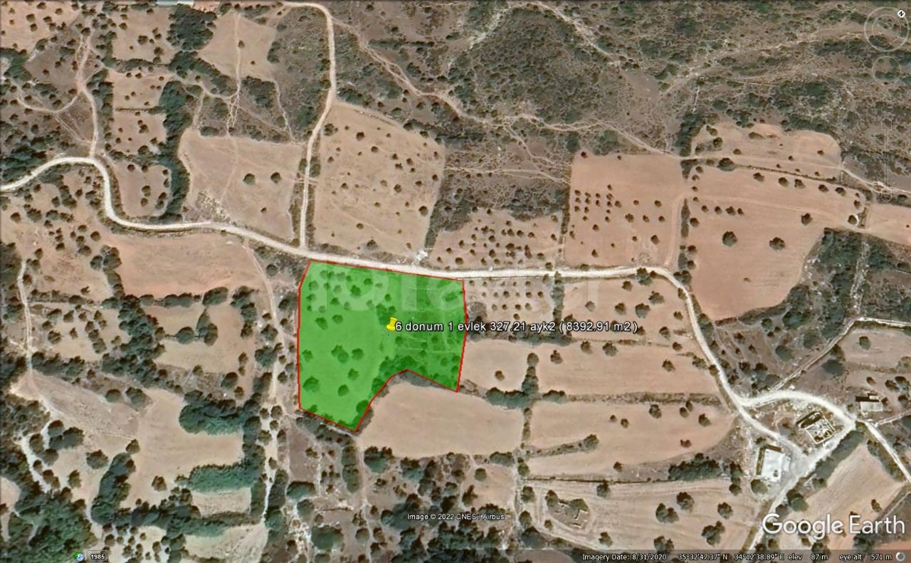 SIPAHI 8392.91  Meters square     ***£60.000 STG PER DONUM *** LAND FOR SALE