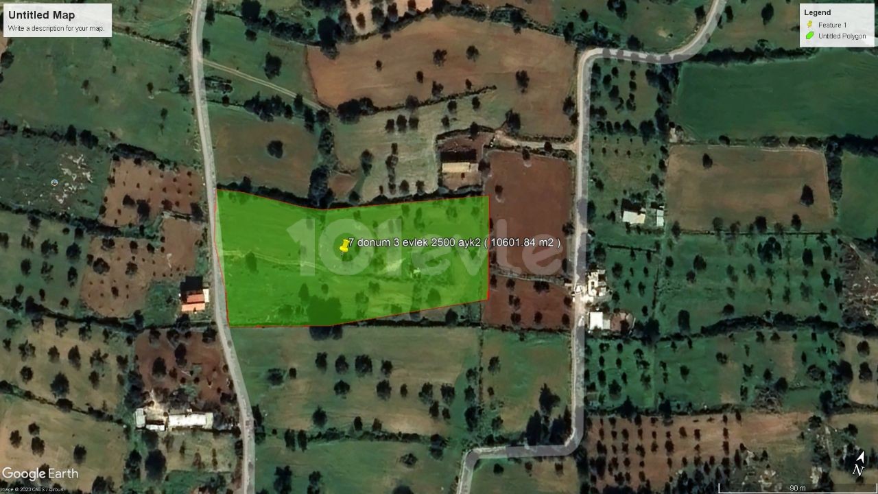 SIPAHI 10601.84  Meters square    ***£43.000 STG PER DONUM ***   LAND FOR SALE