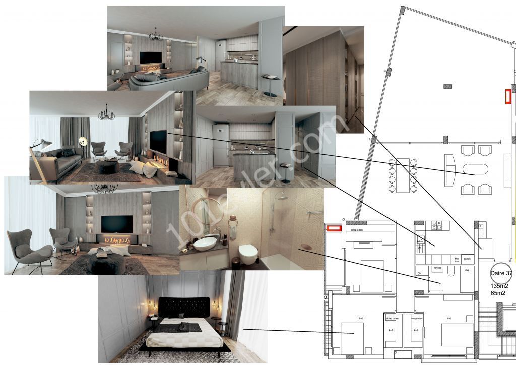 2 bedroom Apartment for sale in Kyrenia Zeytinlik 