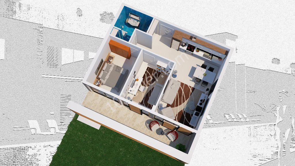 2 bedroom Apartment for sale in Doğanköy,  Kyrenia 