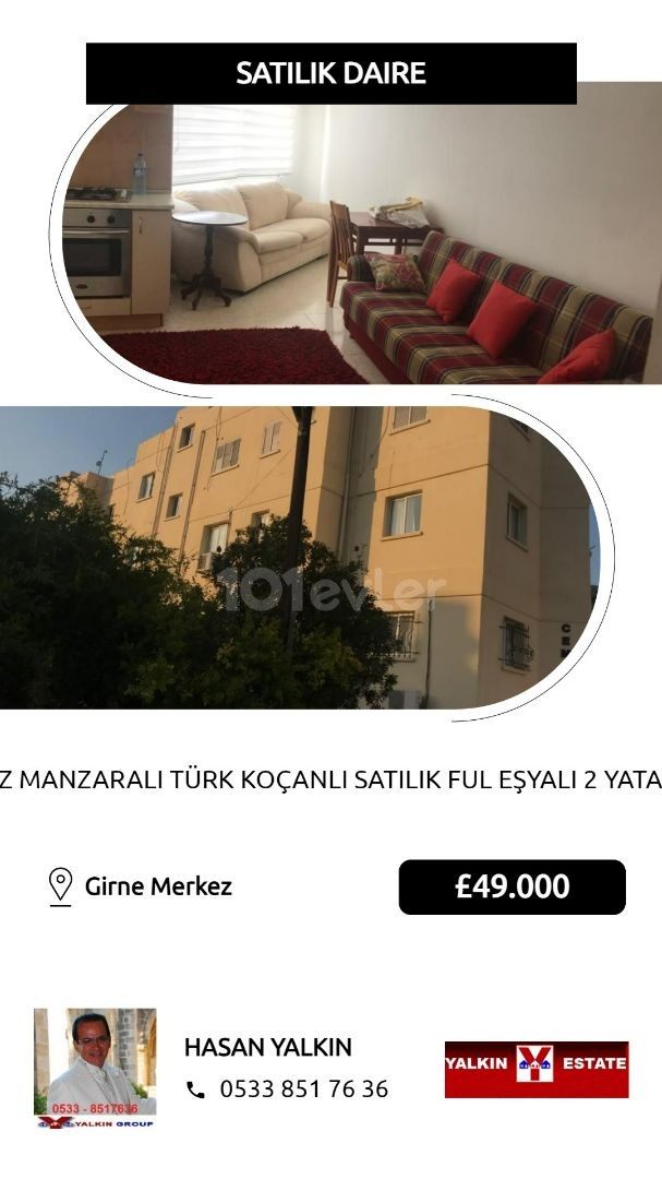 Voll möblierte 2-Zimmer-Wohnung zum Verkauf in türkischen KOKANLI mit Meerblick in Kyrenia ** 