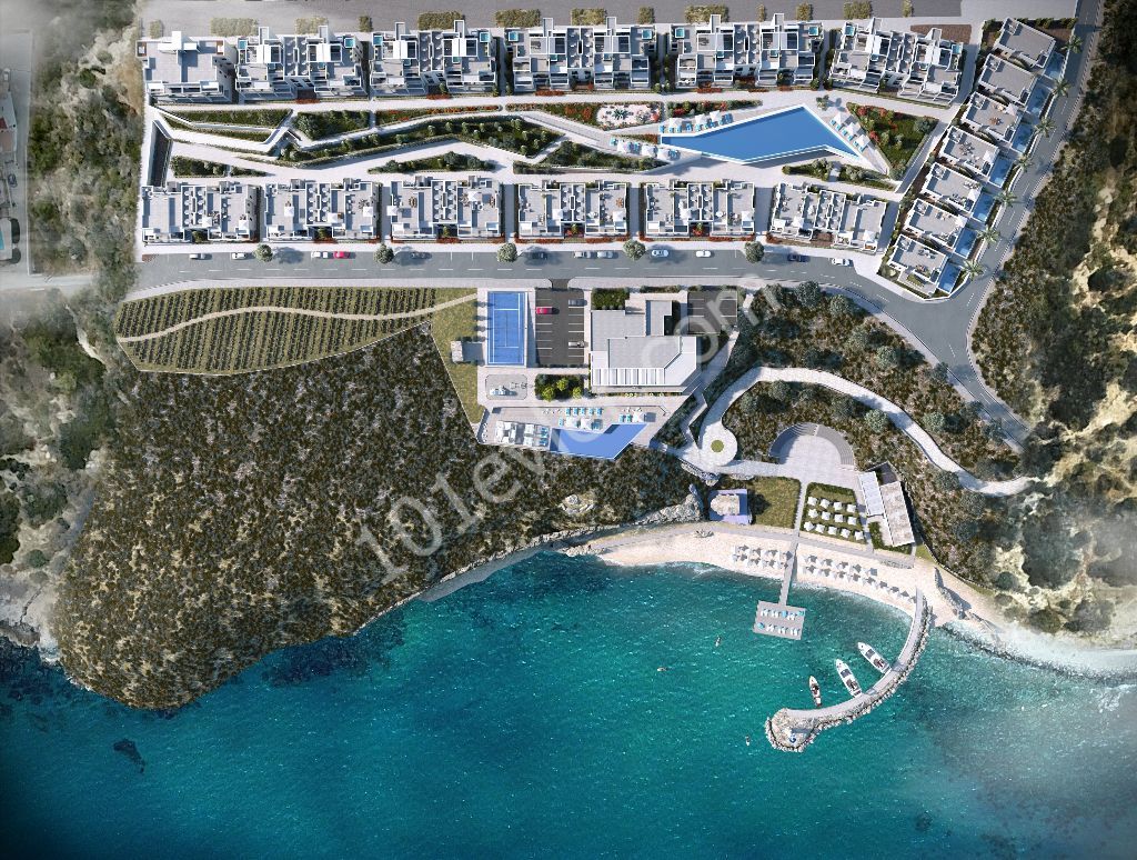 Girne Esentepe'de 2 yatak odalı denize sıfır satılık yeni daire 