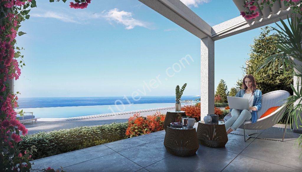 2 bedroom new apartment by the sea for sale in Kyrenia, Esentepe