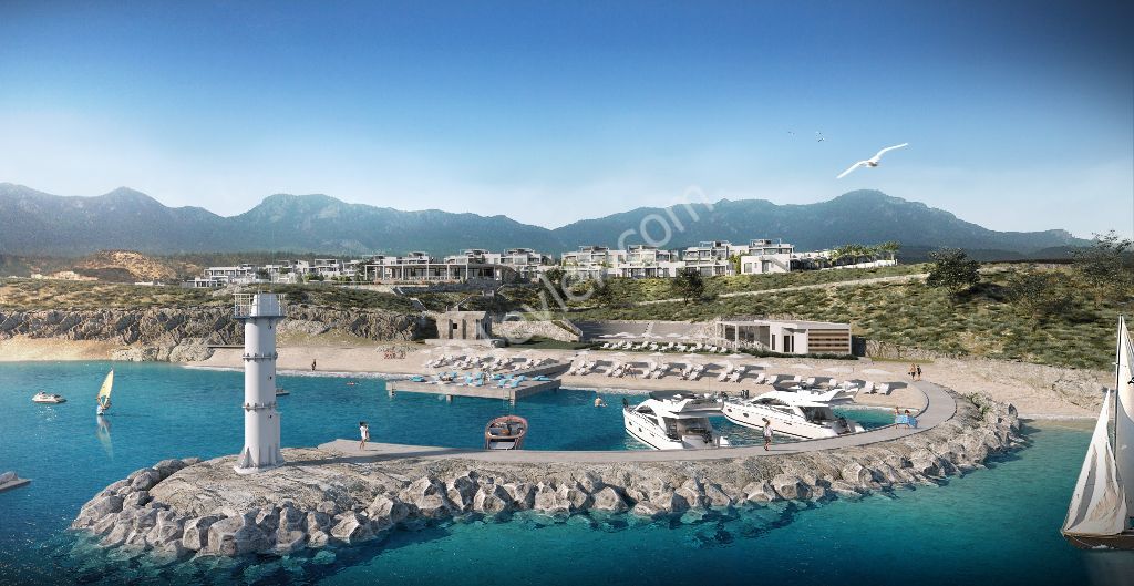 Girne Esentepe'de 2 yatak odalı denize sıfır satılık yeni daire 