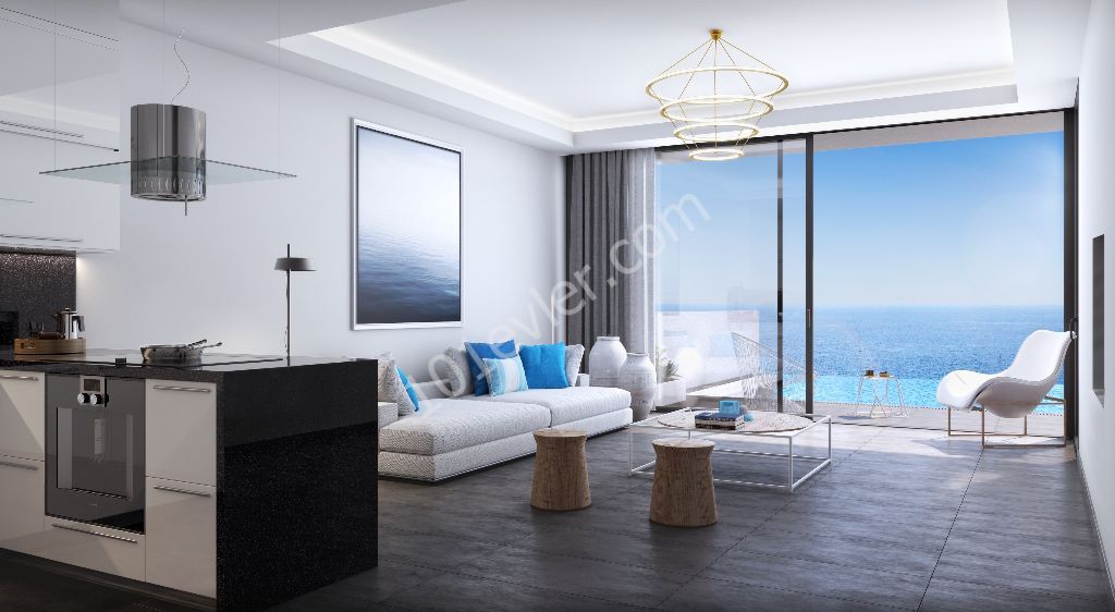 3 bedroom new penthouse by the sea for sale in Kyrenia, Esentepe