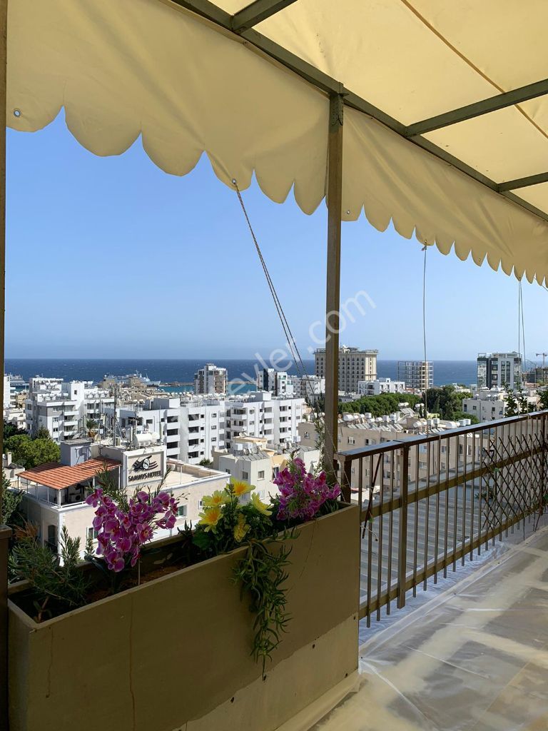 3+1 luxury penthouse for rent in center of Kyrenia.Sea ,City and Mountains  Views.