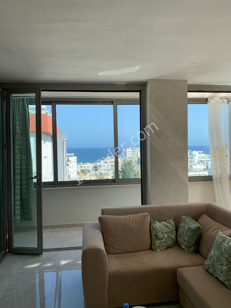 3+1 luxury penthouse for rent in center of Kyrenia.Sea ,City and Mountains  Views.