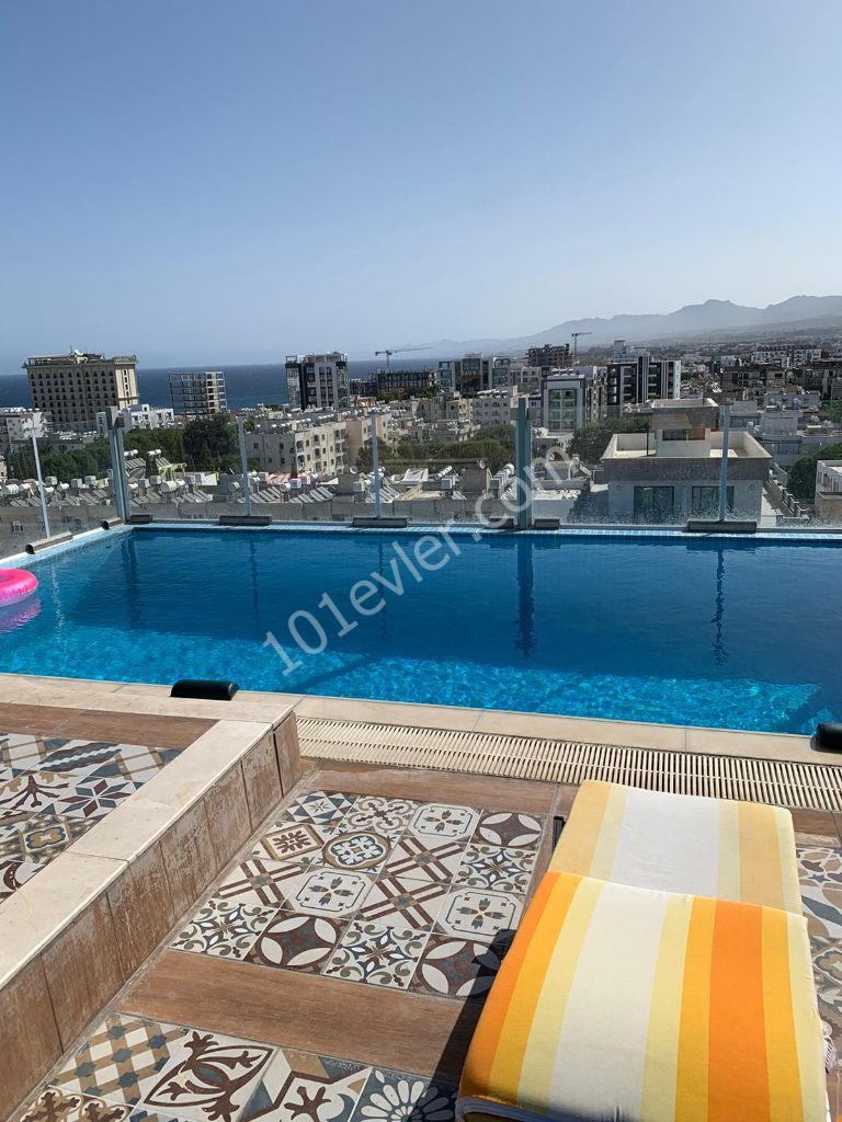 3+1 luxury penthouse for rent in center of Kyrenia.Sea ,City and Mountains  Views.