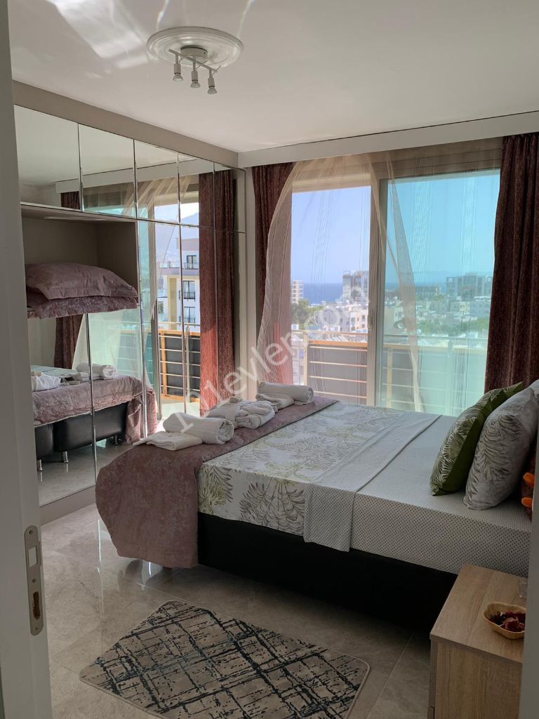 3+1 luxury penthouse for rent in center of Kyrenia.Sea ,City and Mountains  Views.