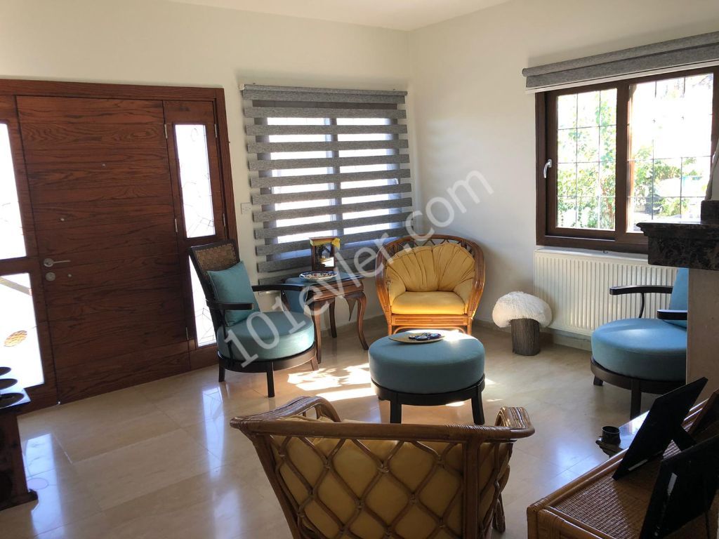 4+1 villa for sale in Ozanköy. Sea and mountain view.