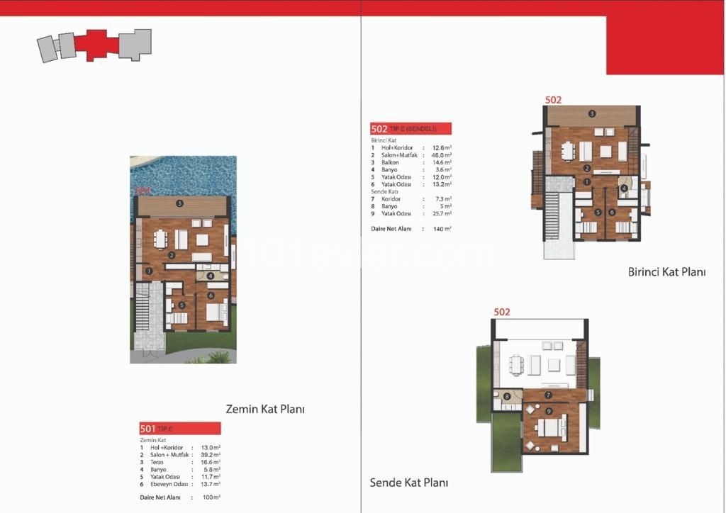 Alsancak'ta satılık  2+1 Loft Daire