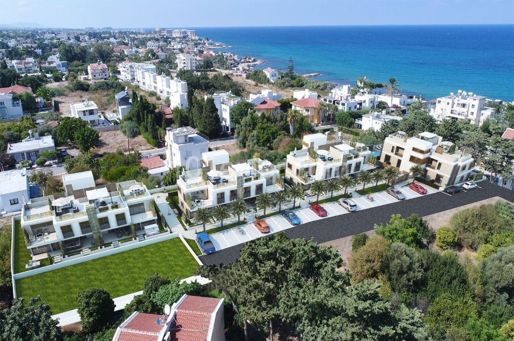 Zum Verkauf in Kyrenia,Karaoglanoglu 1 + 1 LU Llogara Wohnung auf dem Grundstück mit Pool, nur 50 m vom Meer entfernt! ** 