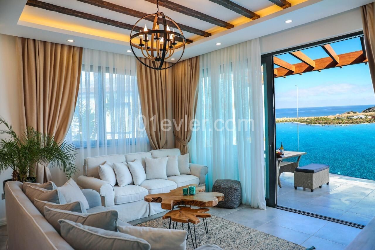 2+1 SEAFRONT LUXURY VILLA FOR SALE IN ESENTEPE, NORTH CYPRUS