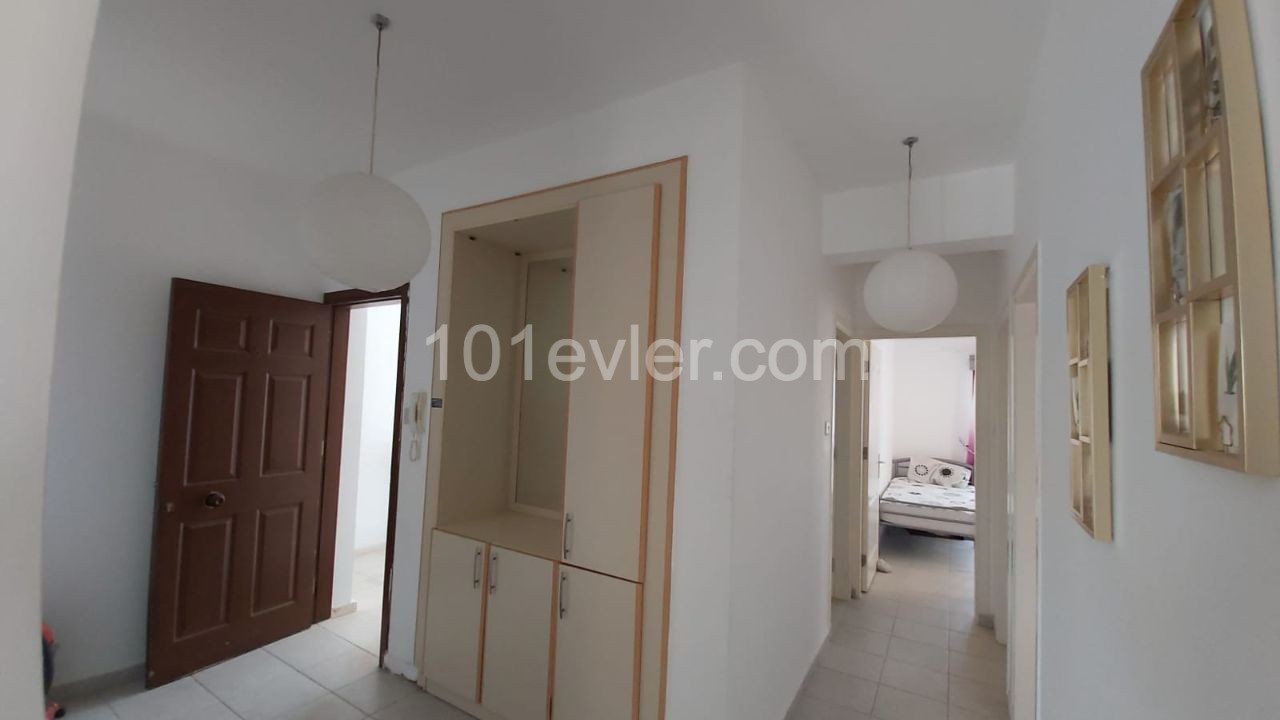 Two-bedroom furnished penthouse for sale  in Doanköy, Girne in a complex with a swimming pool