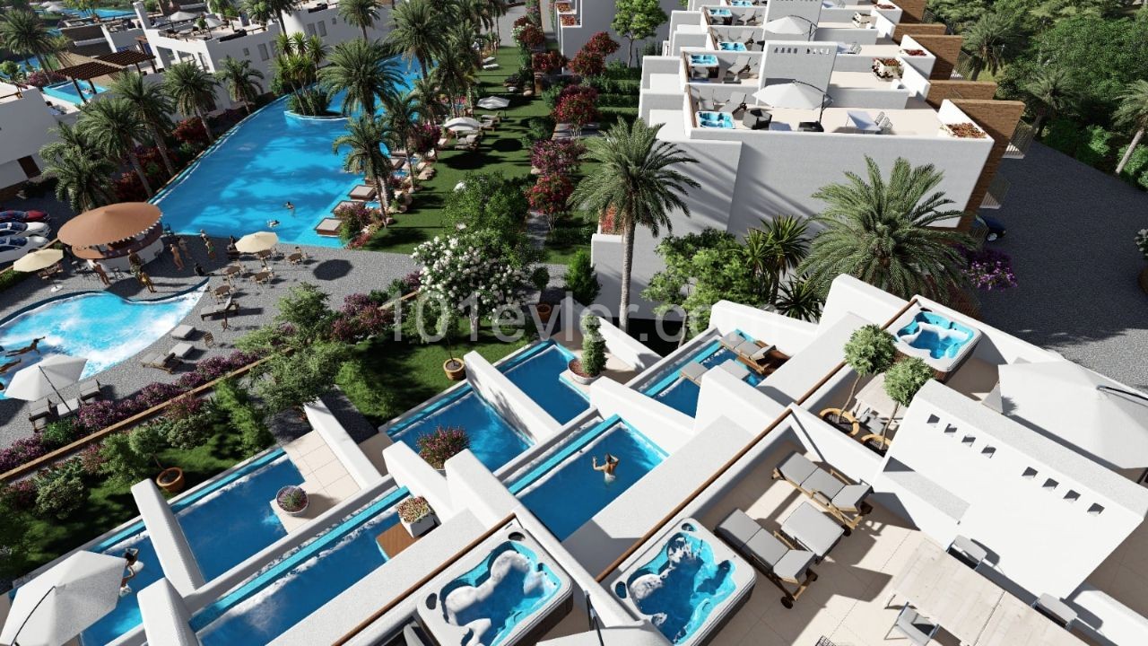 AMAZİNG SEAFRONT 2+1 PENTHOUSE and GARDEN APARTMENT FOR SALE IN ESENTEPE WITH PRIVATE SWIMMING POOL