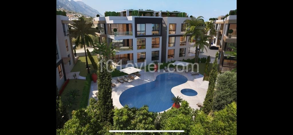 LAST ONE! Gorgeous 2+1 apartment  for sale in Alsancak, in a complex with a pool.  Delivery February 2022.