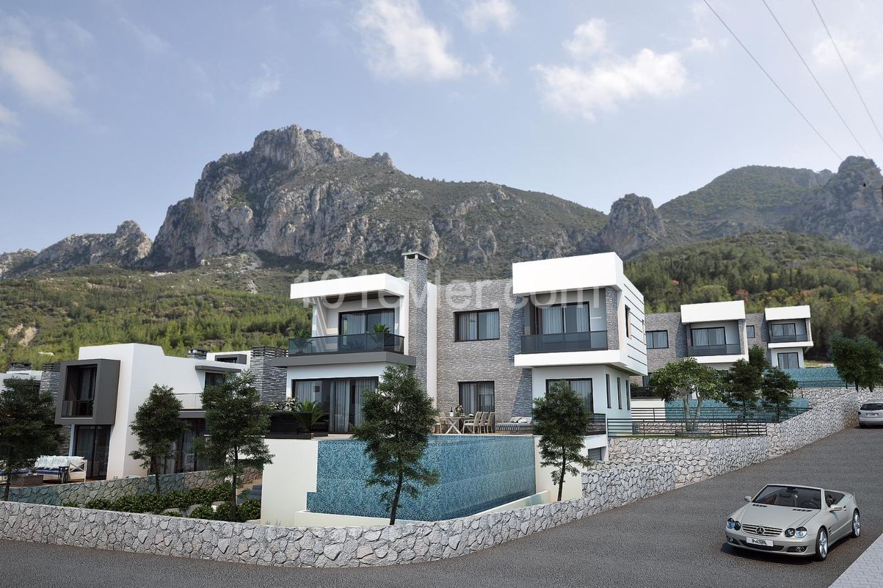 4+1 villa for sale in the complex with magnificent sea and nature views