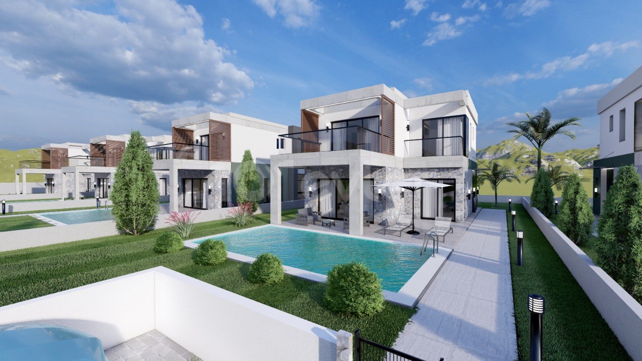 3+1 and 4+1 magnificent villas for sale in Çatalköy in Kyrenia **  ** 