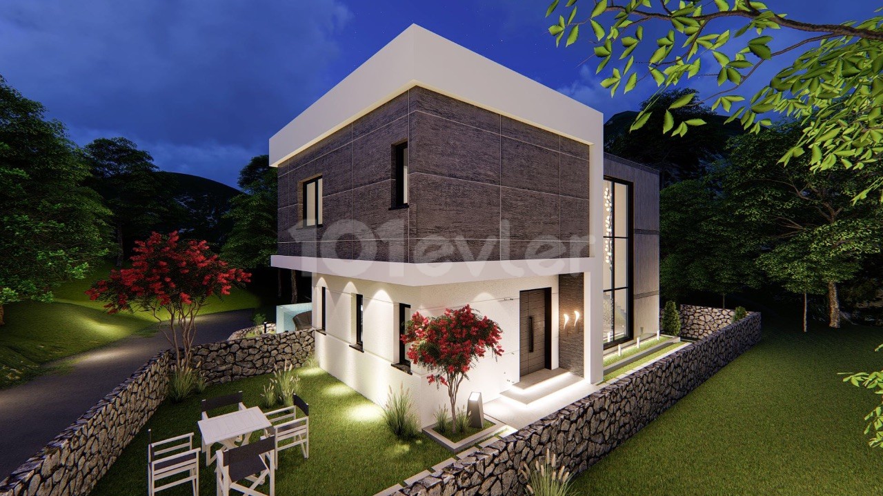 Amazing 4+1 modern triplex villa with swimming pool in Karmi, Kyrenia