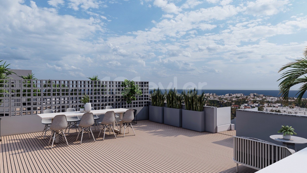 2+1 luxuriöse einzigartige Apartments mit Berg-und Meerblick in Alsancakta, Nicat, mit Garten oder Dachterrasse! **  ** 