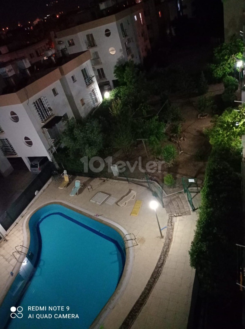 2+1 apartment for rent in the center of Kyrenia in site with swimming pool 