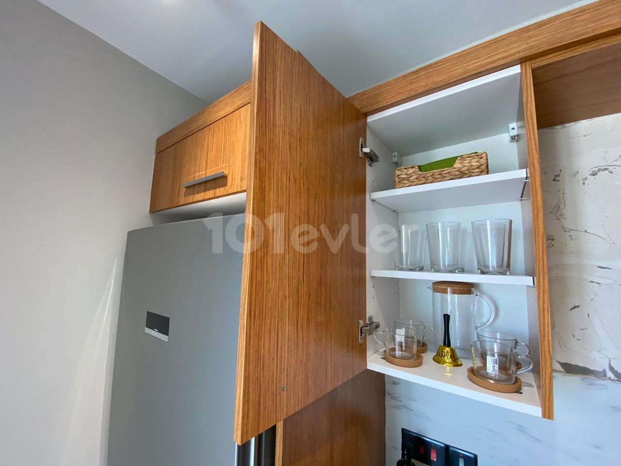 1+1 apartment for sale in Karaoğlanoğlu with garden 