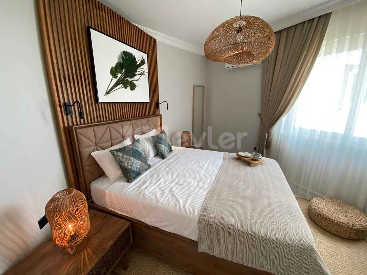 1+1 apartment for sale in Karaoğlanoğlu with garden 