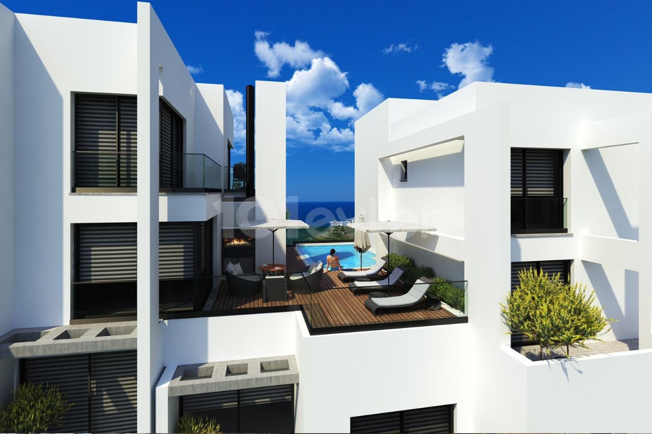 Girne’de satılık 2+1 tasarim penthouse ,Kasgar court bolgesinde