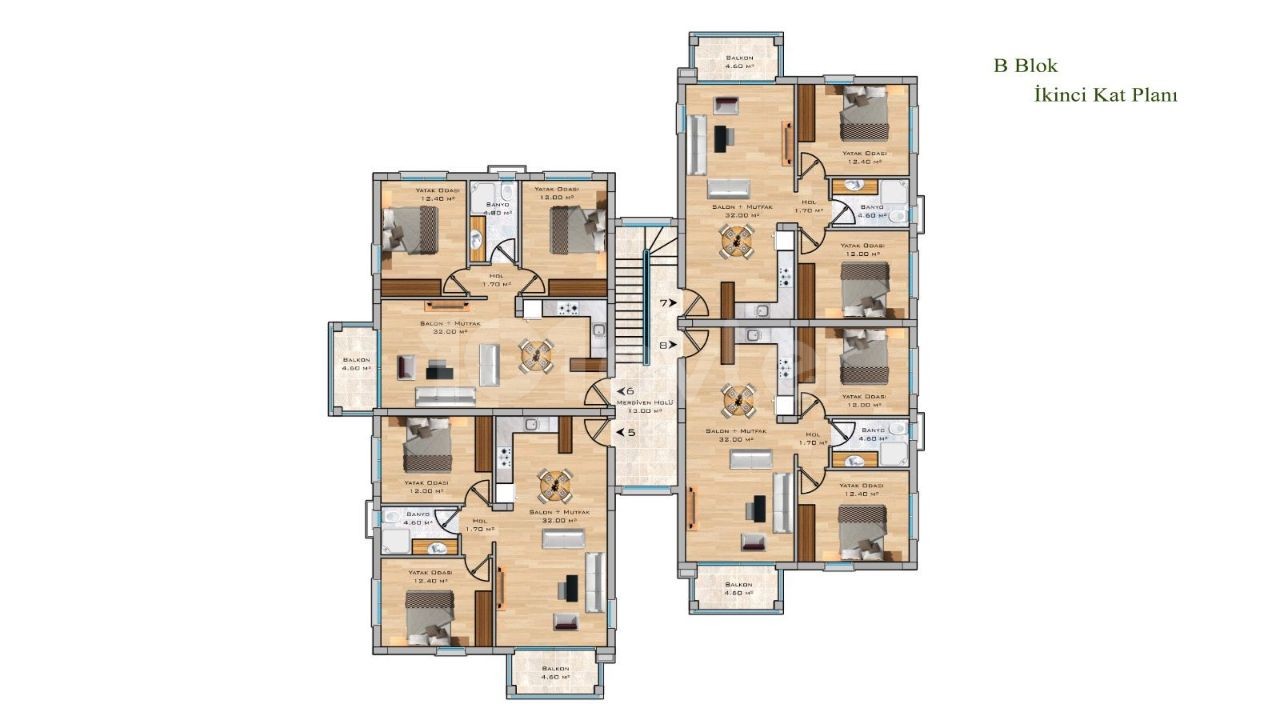 2+1 Wohnung zu verkaufen in Lapta