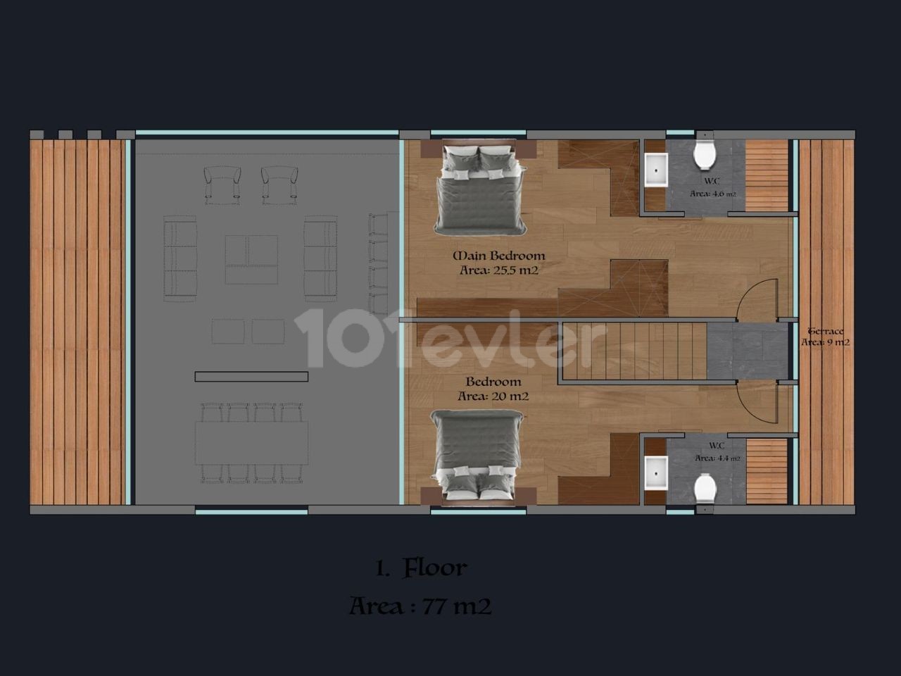 Lapta’da satılık lüks 3+1 villa