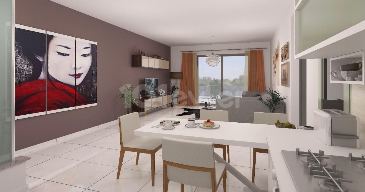 2+1 apartments in a complex for sale in Doğanköy