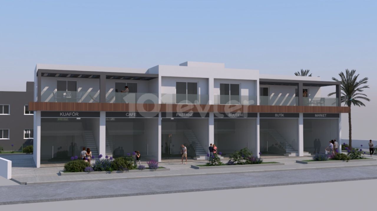 50 m2 Shops for Sale Project on the Street in Lapta, Kyrenia