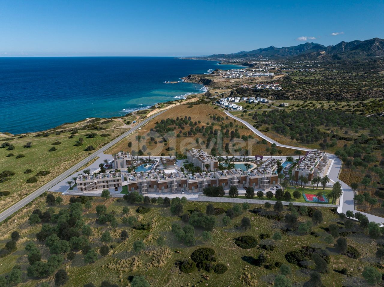 Last 1+0 Apartments in Kyrenia Esentepe within Walking Distance to the Sea 