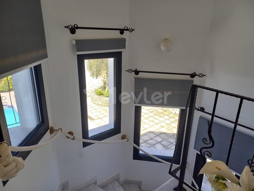 4+1 luxury duplex villa with private swimimg pool for daily rent in Çatalkoy