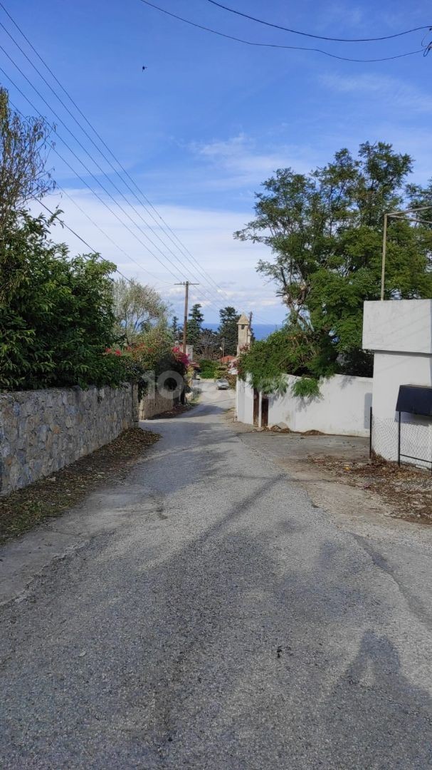 Plot for Sale with Sea and Mountain Views in a Corner Location in Lapta, Kyrenia