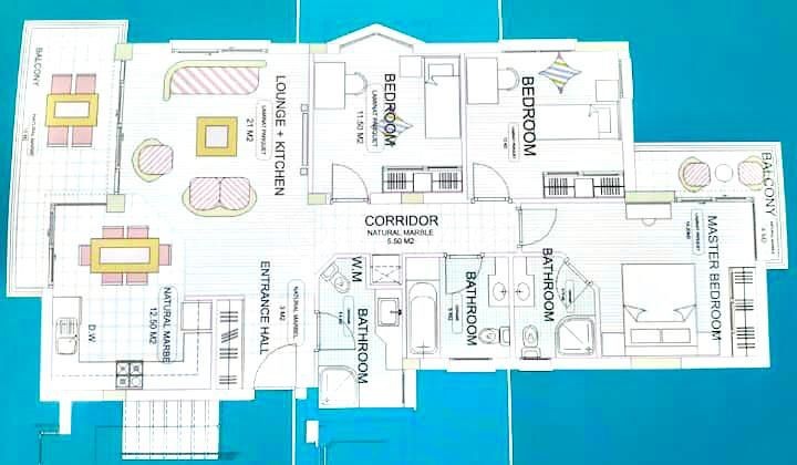 3+1 Luxusapartment zur Miete im Kyrenia Center