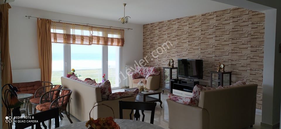 3+1 Furnished Apartment with Sea View For information:05338867072 ** 