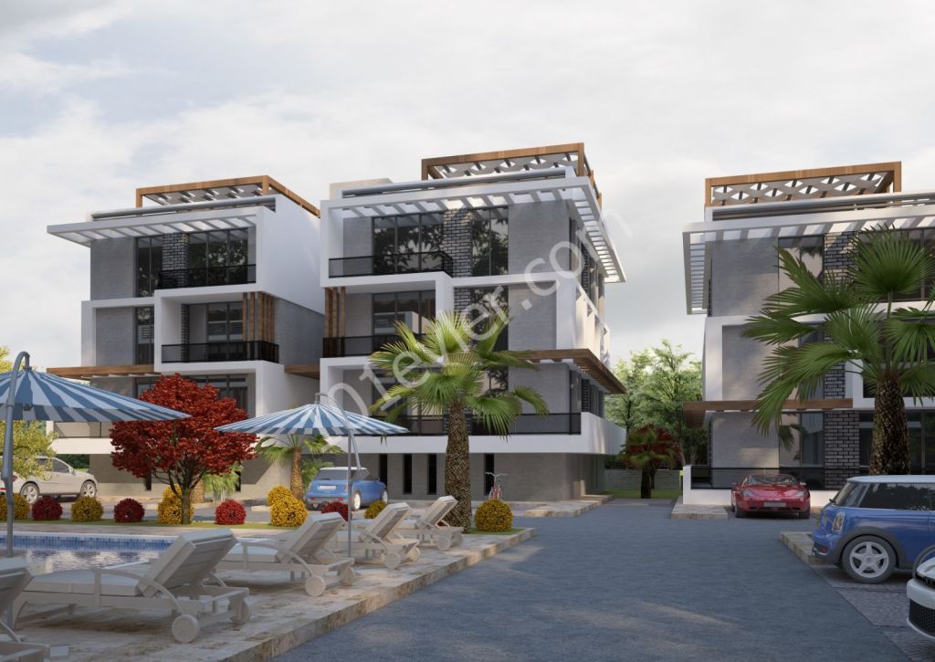 KYRENIA, LAPTA 1+1 LOFT CONCEPT APARTMENTS WITH CENTRAL HEATING AND COOLING SYSTEM & CITTASLOW CONCEPT HAS BEEN USED 