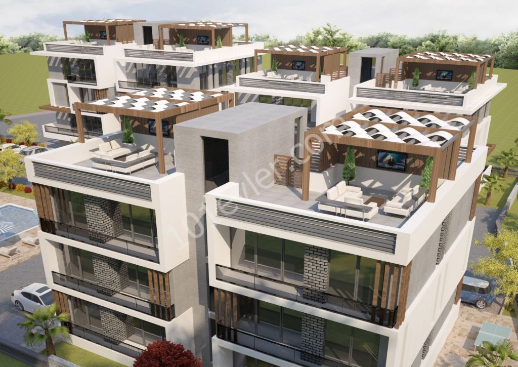 KYRENIA, LAPTA 1+1 LOFT CONCEPT APARTMENTS WITH CENTRAL HEATING AND COOLING SYSTEM & CITTASLOW CONCEPT HAS BEEN USED 