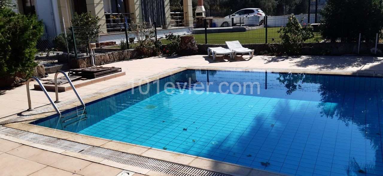 3 Bedroom semidetached villa with communal swimming pool in ÇATALKÖY village